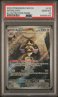 2023 Pokemon Par En-paradox Rift 210 Aegislash Illustration Rare PSA