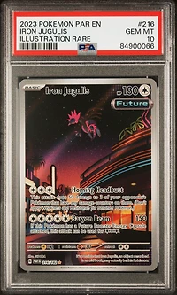 2023 Pokemon Par En-paradox Rift 216 Iron Jugulis Illustration Rare PSA