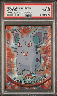 2000 Topps Chrome Pokemon T.v. 29 Nidoran Tekno PSA 8