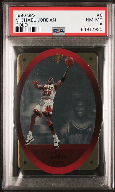 1996 Spx 8 Michael Jordan Gold PSA 8