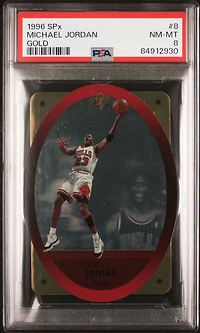 1996 Spx 8 Michael Jordan Gold PSA 8