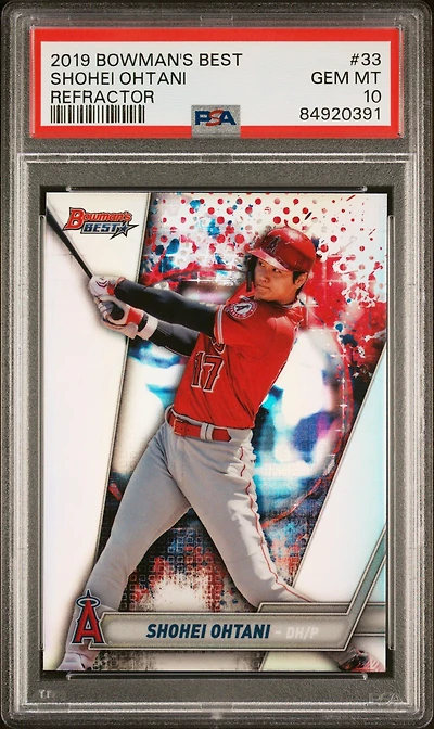 2019 Bowman's Best 33 Shohei Ohtani Refractor PSA 10