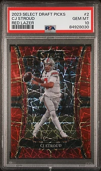 2023 Panini Select Draft Picks 2 Cj Stroud Red Lazer Prizm PSA 10