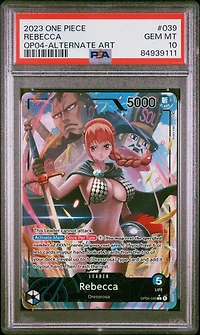 2023 One Piece Kingdoms Of Intrigue 039 Rebecca Alternate Art PSA 10