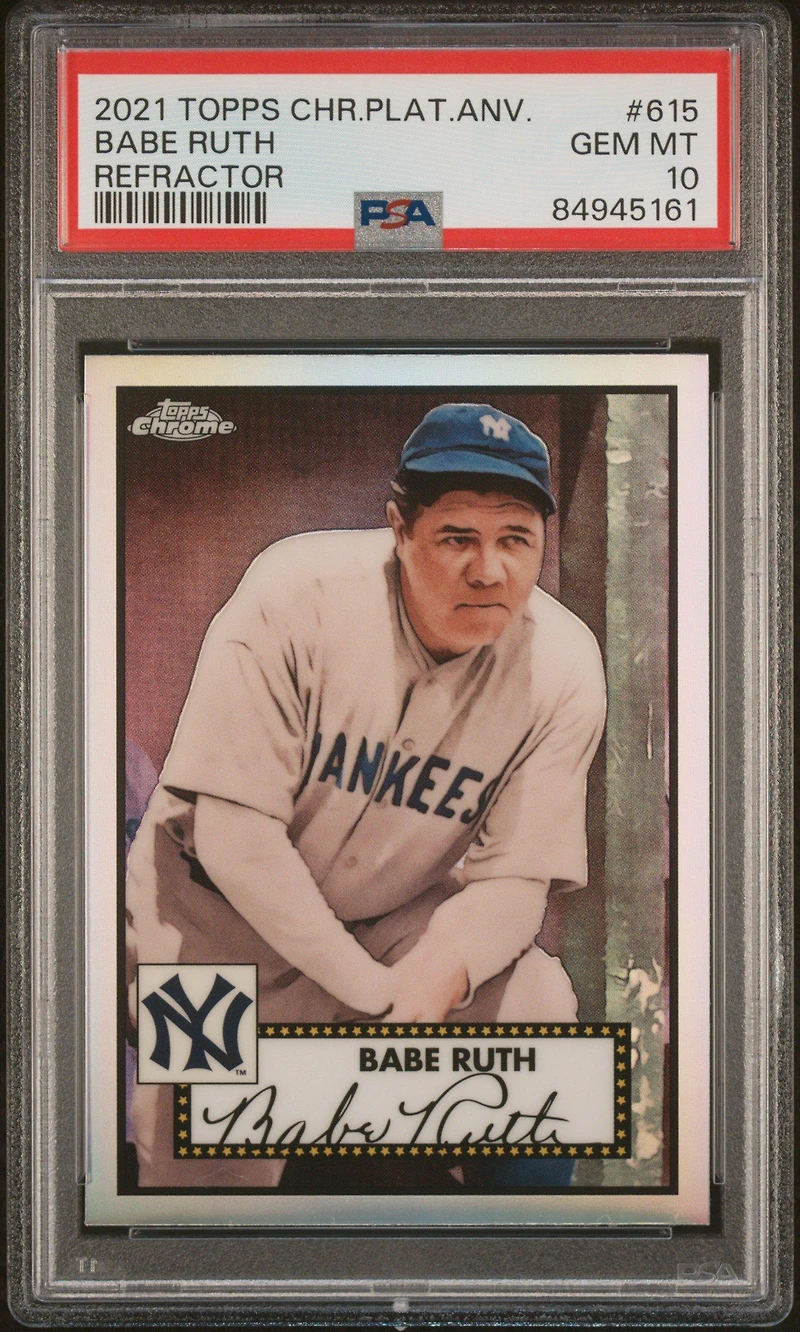 2021 Topps Chrome Platinum Anniversary 615 Babe Ruth PSA 10