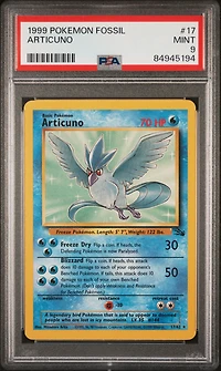 1999 Pokemon Fossil 17 Articuno PSA 9