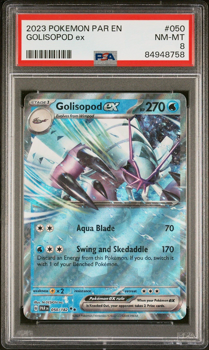 2023 Pokemon Par En-paradox Rift 050 Golisopod Ex PSA 8