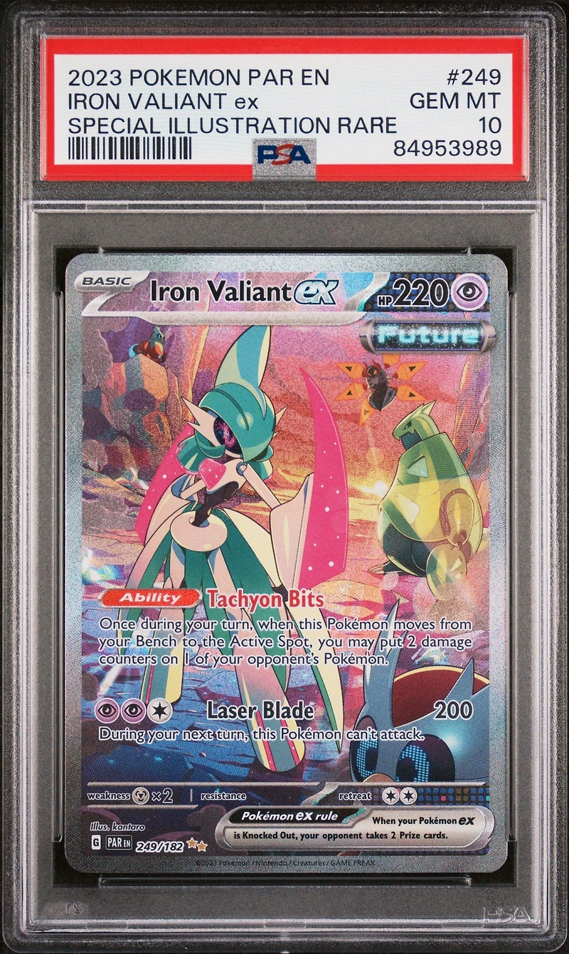 2023 Pokemon Par En-paradox Rift 249 Iron Valiant Ex PSA