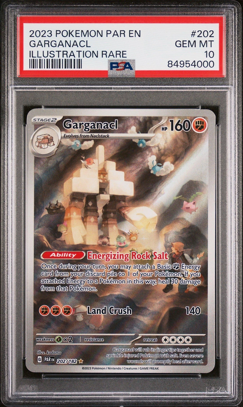 2023 Pokemon Par En-paradox Rift 202 Garganacl Illustration Rare PSA 10