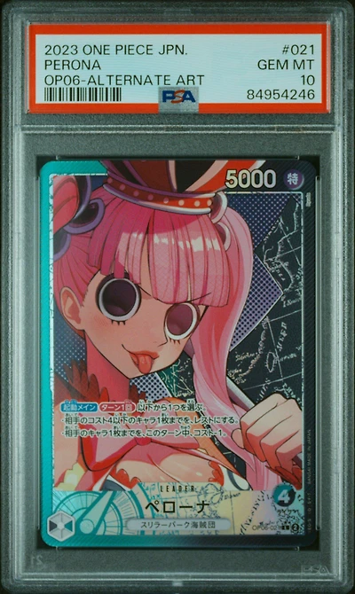 2023 One Piece Japanese Wings Of The Captain Perona Alternate Art PSA 10