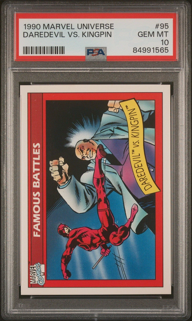 1990 Marvel Universe 95 Daredevil Vs. Kingpin PSA 10