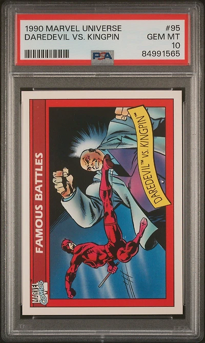 1990 Marvel Universe 95 Daredevil Vs. Kingpin PSA 10