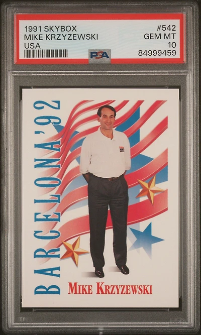 1991 Skybox 542 Mike Krzyzewski Usa PSA 10