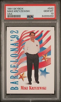 1991 Skybox 542 Mike Krzyzewski Usa PSA 10