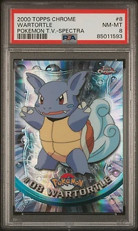 2000 Topps Chrome Pokemon T.v. 8 Wartortle Spectra PSA 8
