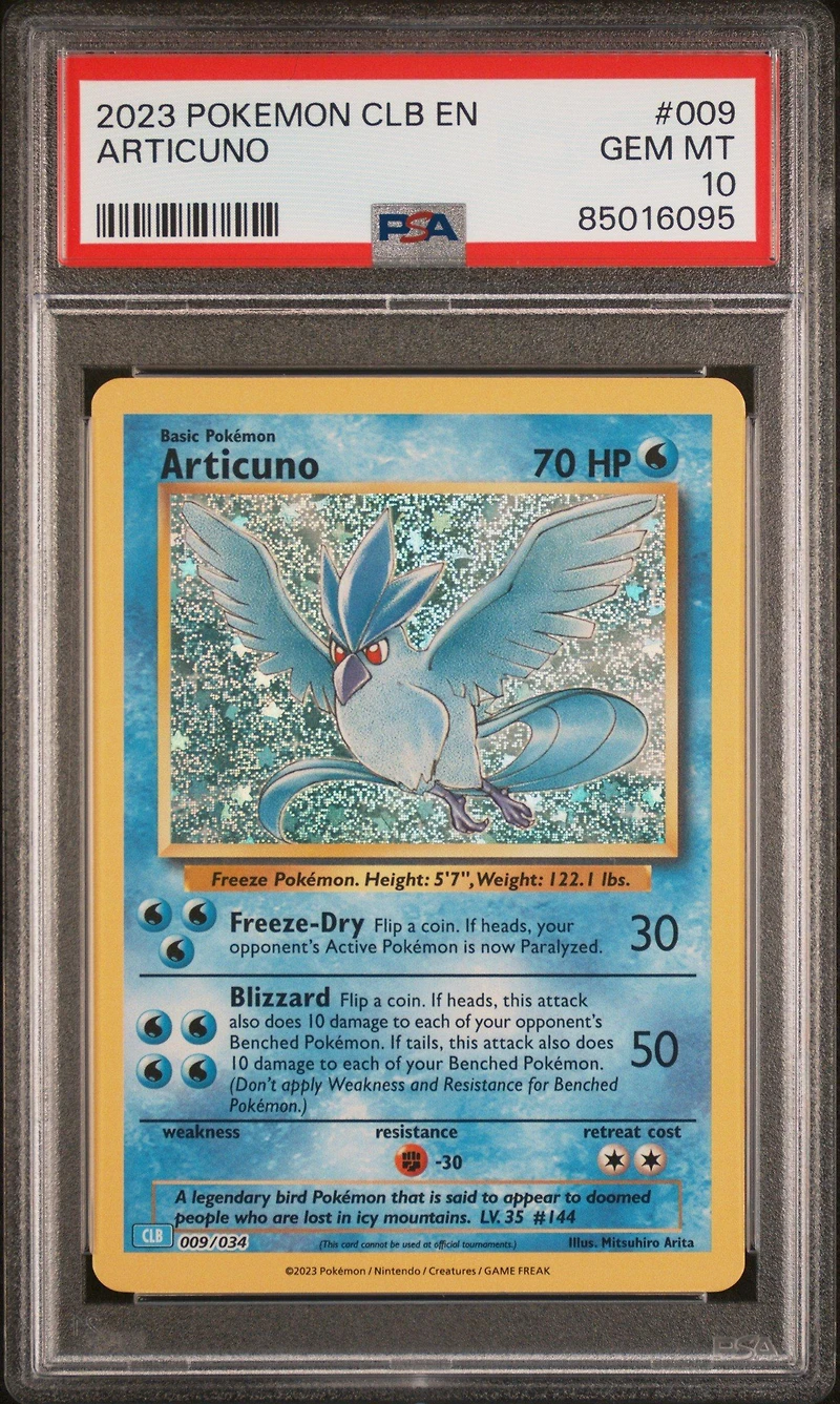 2023 Pokemon Clb-trading Card Game Classic Blastoise & Suicune Ex Deck 009 Articuno PSA