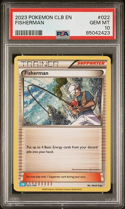 2023 Pokemon Clb-trading Card Game Classic Blastoise & Suicune Ex Deck 022 Fisherman PSA 10