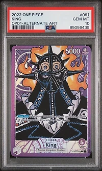 2022 One Piece Romance Dawn 091 King Alternate Art PSA 10