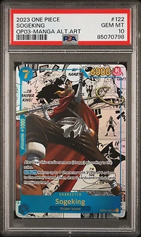 2023 One Piece Op03-pillars Of Strength 122 Sogeking Manga Alternate Art PSA 10