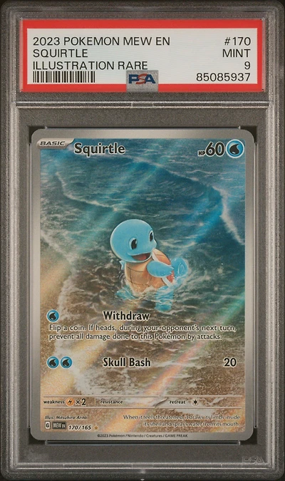 2023 Pokemon Mew En-151 170 Squirtle PSA