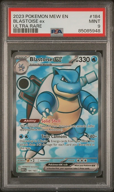 2023 Pokemon Mew En-151 184 Blastoise Ex PSA