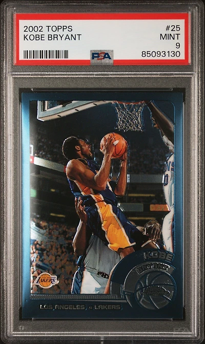 2002 Topps 25 Kobe Bryant PSA 9