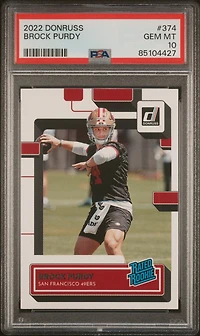 2022 Panini Donruss 374 Brock Purdy PSA 10