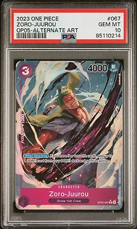 2023 One Piece Awakening Of The New Era 067 Zoro-juurou Alternate Art PSA 10
