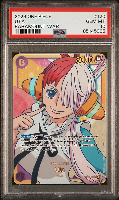 2023 One Piece Op02-paramount War 120 Uta PSA 10