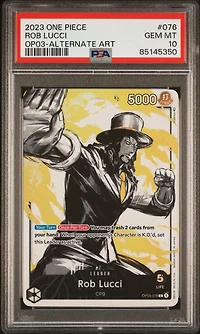 2023 One Piece Op03-pillars Of Strength 076 Rob Lucci Alternate Art PSA 10