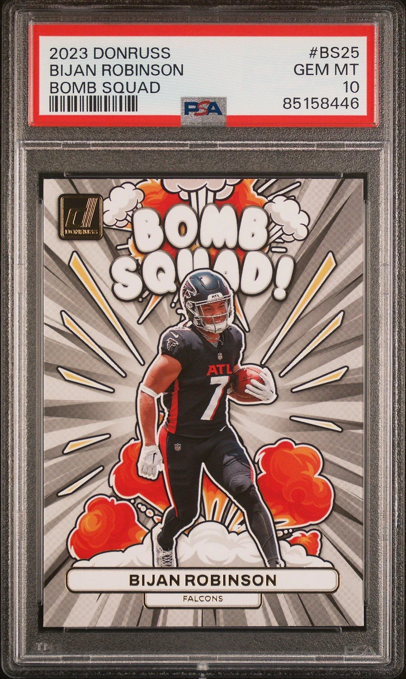 2023 Panini Donruss Bomb Squad Bs25 Bijan Robinson PSA 10