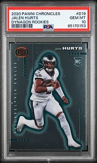 2020 Panini Chronicles Dynagon Rookies D19 Jalen Hurts PSA 10