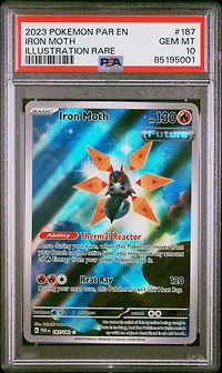 2023 Pokemon Par En-paradox Rift 187 Iron Moth Illustration Rare PSA