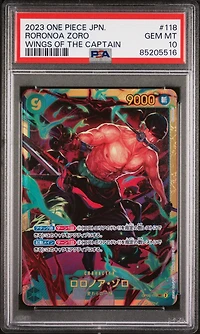 2023 One Piece Japanese Op06-wings Of The Captain 118 Roronoa Zoro PSA 10