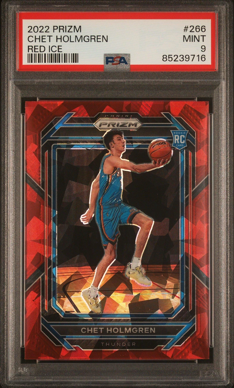 2022 Panini Prizm 266 Chet Holmgren Ice PSA 9
