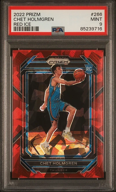 2022 Panini Prizm 266 Chet Holmgren Ice PSA 9
