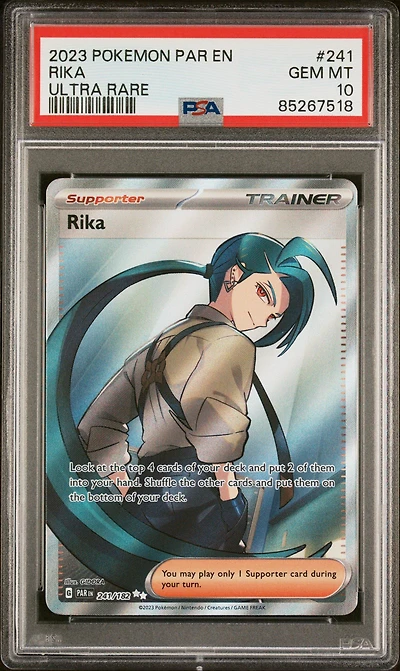 2023 Pokemon Par En-paradox Rift 241 Rika Ultra Rare PSA 10