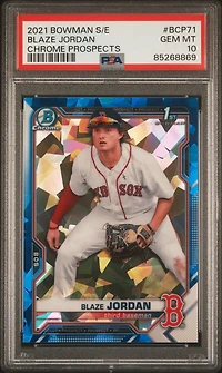 2021 Bowman Sapphire Edition Chrome Prospects Bcp71 Blaze Jordan PSA 10