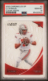 2023 Panini Chronicles Draft Picks Clear Vision 2 Cj Stroud PSA 10