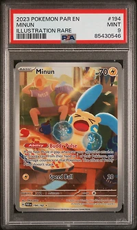2023 Pokemon Par En-paradox Rift 194 Minun PSA