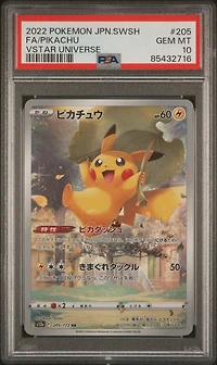 2022 Pokemon Japanese Sword & Shield Vstar Universe 205 Fa/pikachu PSA 10