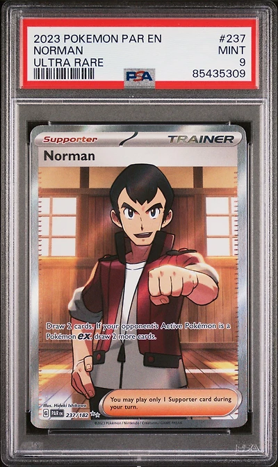 2023 Pokemon Par En-paradox Rift 237 Norman Ultra Rare PSA