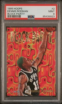 1995 Hoops Block Party 2 Dennis Rodman PSA 9