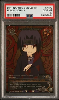 2011 Naruto Ccg Ultimate Battle Tins Pr073 Itachi Uchiha PSA 10