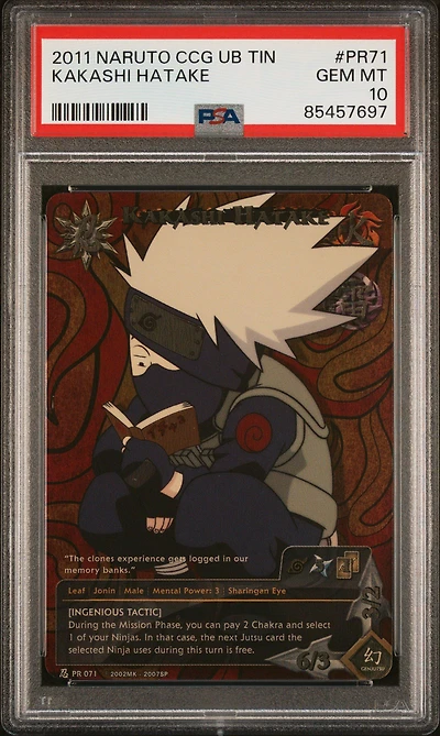 2011 Naruto Ccg Ultimate Battle Tins Pr071 Kakashi Hatake PSA 10