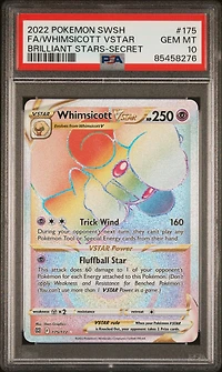 2022 Pokemon Sword & Shield Brilliant Stars 175 Full Art/whimsicott Vstar Secret PSA 10