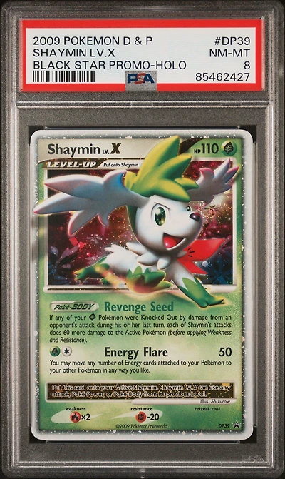 2009 Pokemon Diamond & Pearl Black Star Promo Dp39 Shaymin Lv.x-holo PSA 8