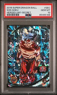 2018 Super Dragon Ball Heroes Universe Mission Sec Son Goku Secret PSA 10