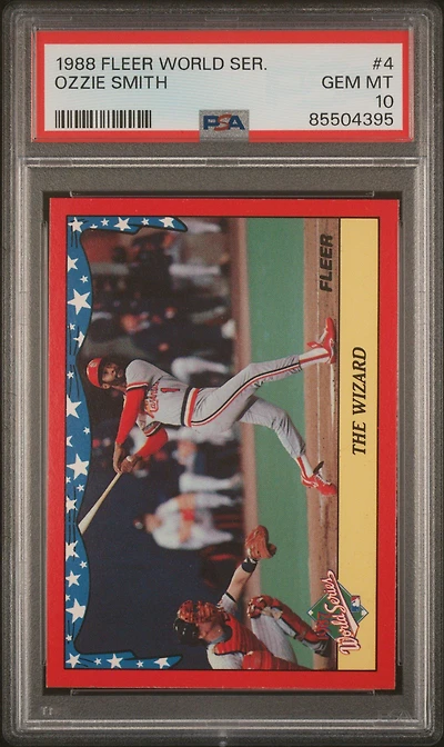 1988 Fleer World Series 4 Ozzie Smith PSA 10