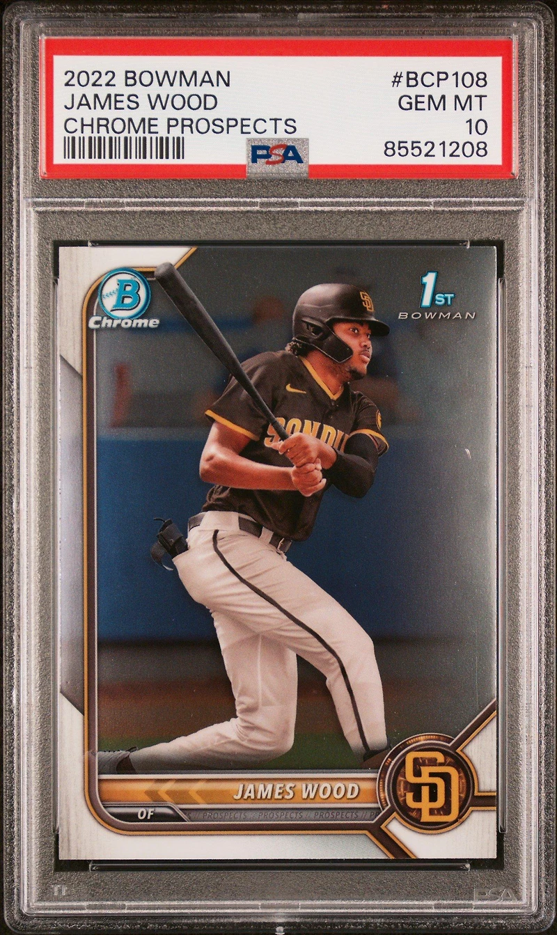2022 Bowman Chrome Prospects Bcp108 James Wood PSA 10